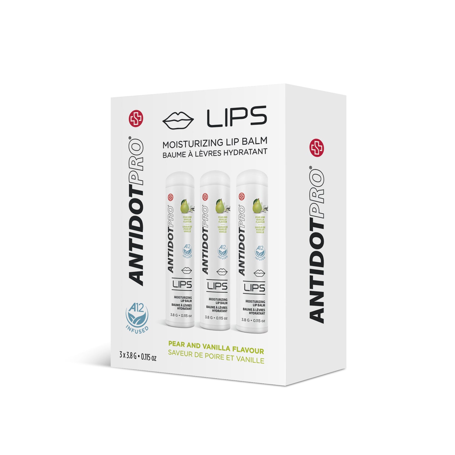 AntidotPro Lips (Pear & Vanilla) - 3 x 3.8G [ANTI-R-PELIPS-PACK]